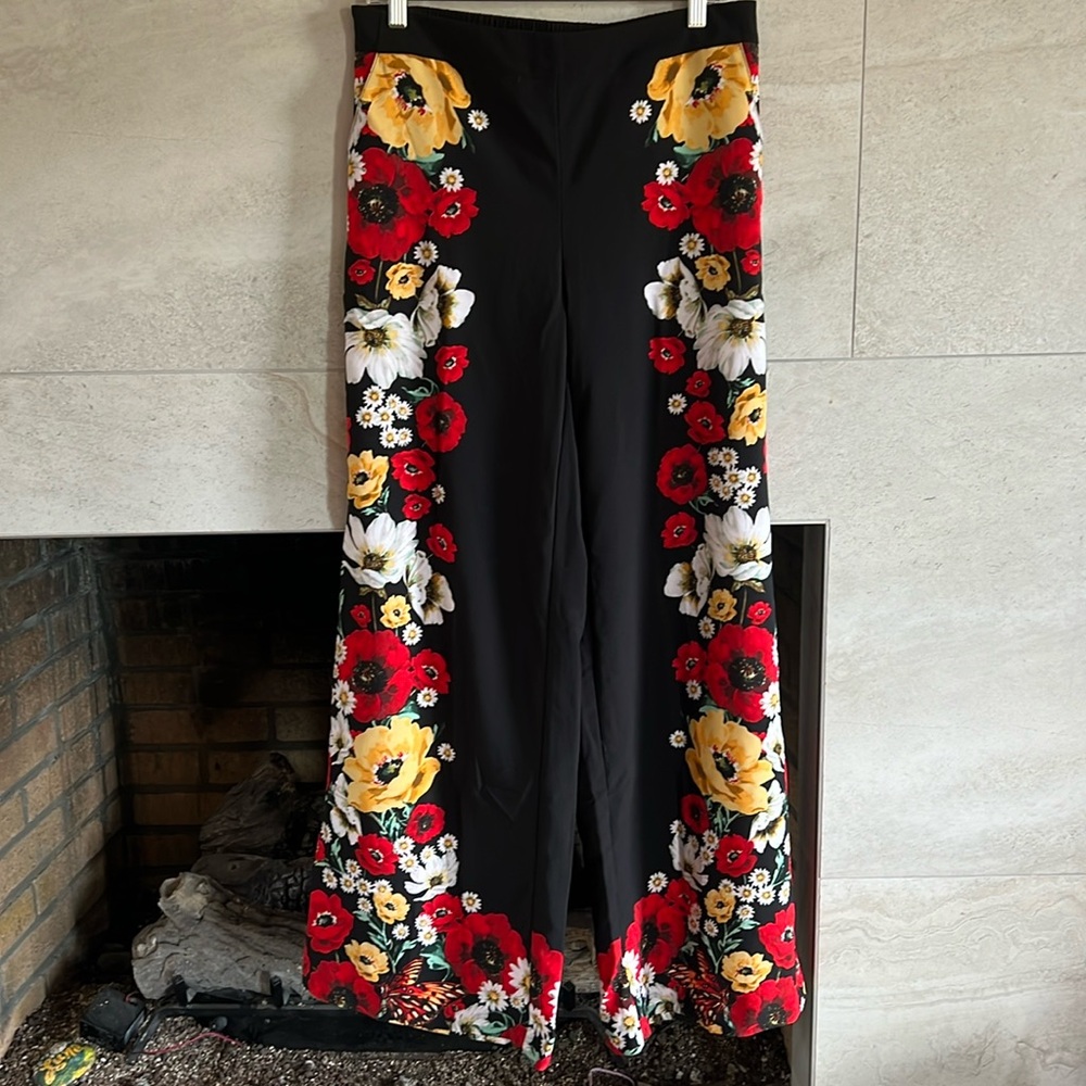 NY & Co. Floral Wide- Leg Trousers